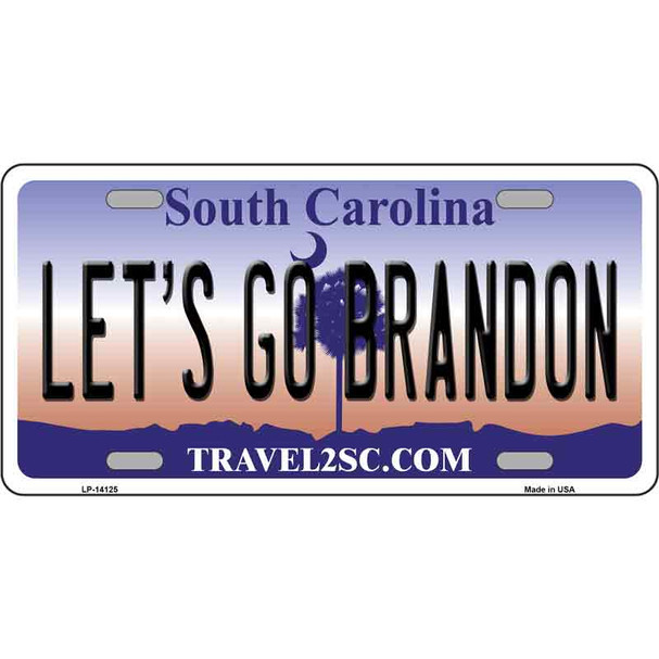 Lets Go Brandon SC Novelty Metal License Plate