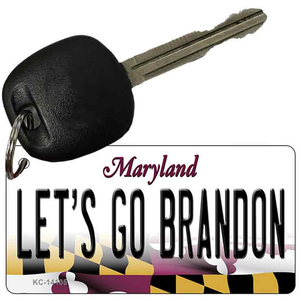 Lets Go Brandon MD Novelty Metal Key Chain