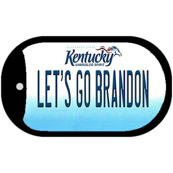 Lets Go Brandon KY Novelty Metal Dog Tag Necklace