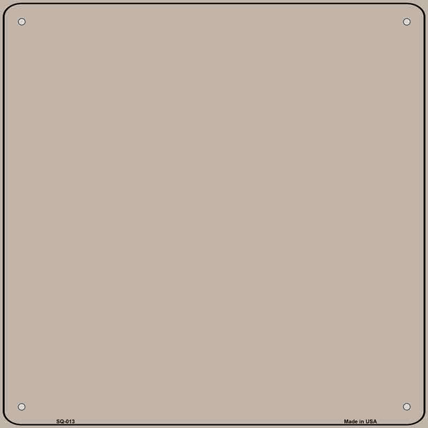 Tan Solid Novelty Metal Square Sign