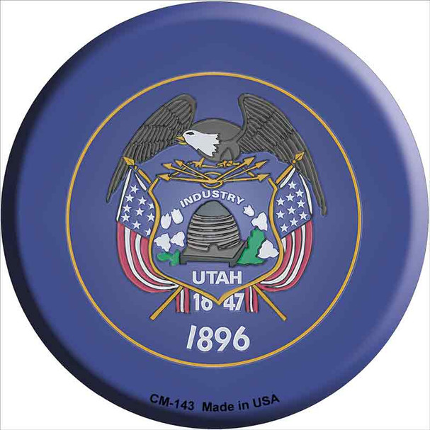 Utah State Flag Novelty Circle Coaster Set of 4