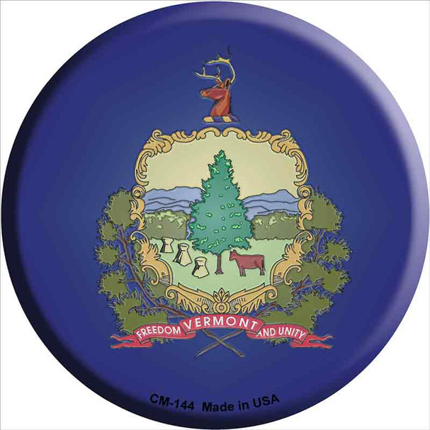 Vermont State Flag Novelty Circle Coaster Set of 4