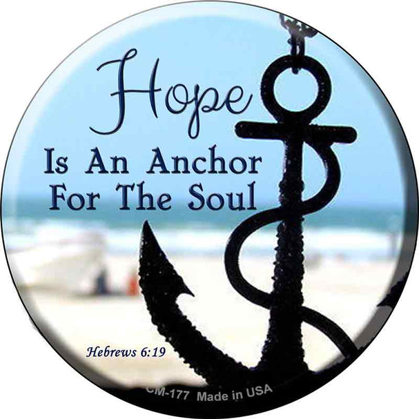 Hope Anchor For Soul Novelty Circle Coaster Set of 4