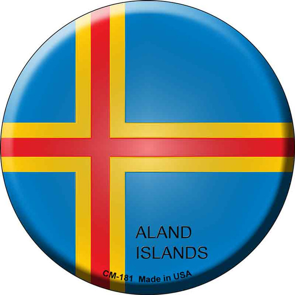 Aland Islands Country Novelty Circle Coaster Set of 4