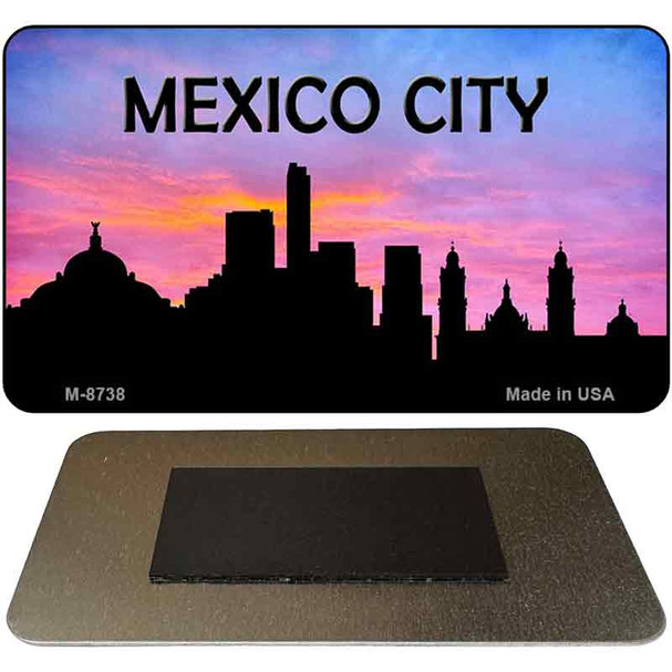 Mexico City Silhouette Novelty Metal Magnet M-8738