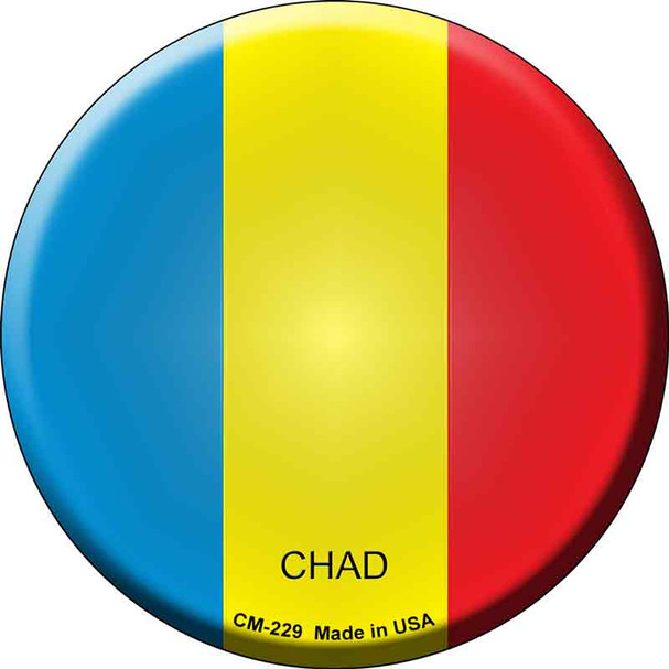 Chad Country Novelty Circle Coaster Set of 4