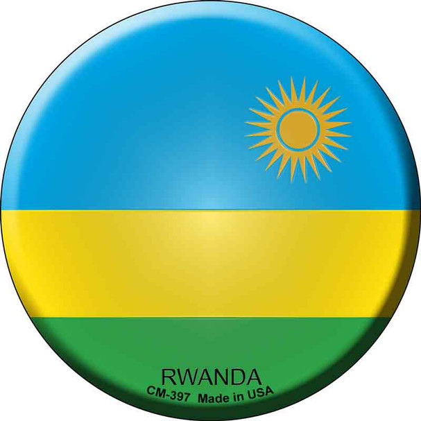Rwanda Country Novelty Circle Coaster Set of 4