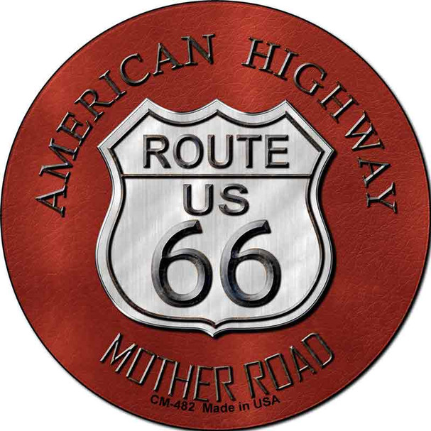 Route 66 American Highway Novelty Circle Coaster Set of 4