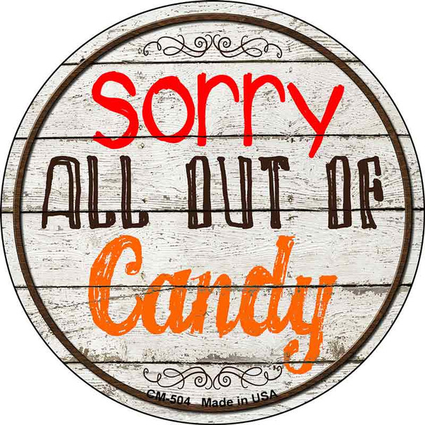 Sorry Out Of Candy Novelty Circle Coaster Set of 4