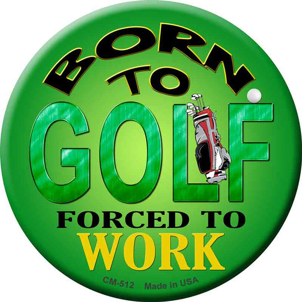 Born To Golf Novelty Circle Coaster Set of 4