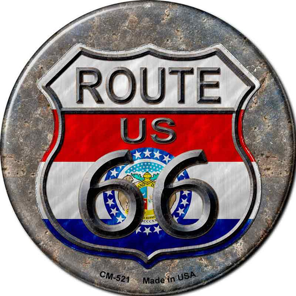 Missouri Route 66 Novelty Circle Coaster Set of 4