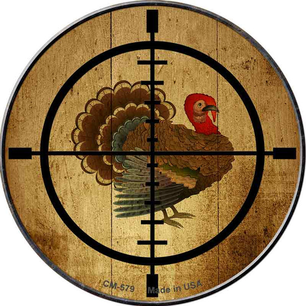 Turkey Hunter Novelty Circle Coaster Set of 4