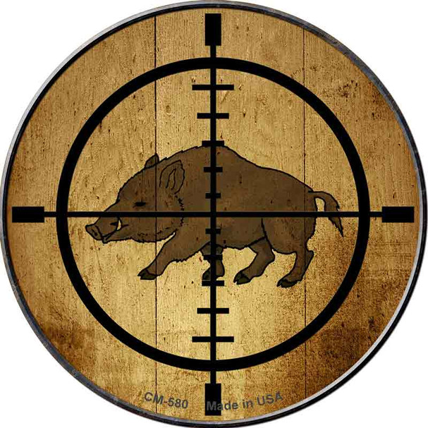 Boar Hunter Novelty Circle Coaster Set of 4