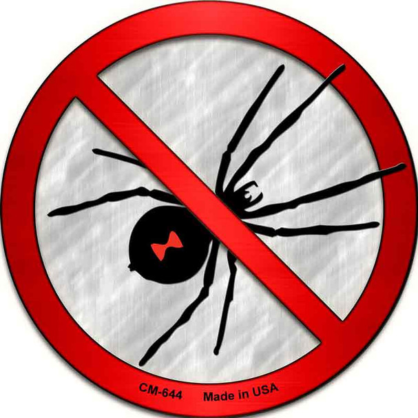 No Spiders Novelty Circle Coaster Set of 4