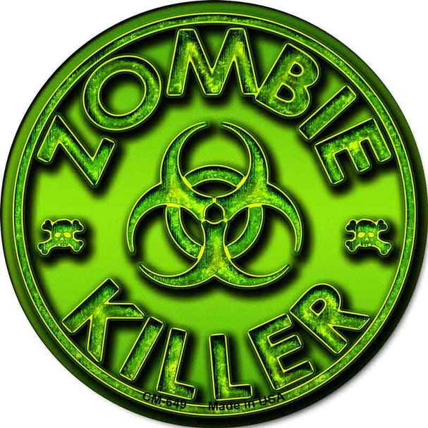 Zombie Killer Novelty Circle Coaster Set of 4