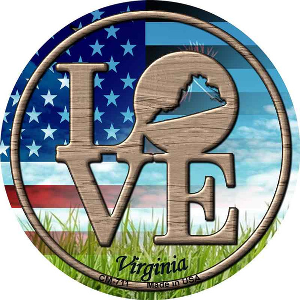 Love Virginia Novelty Circle Coaster Set of 4