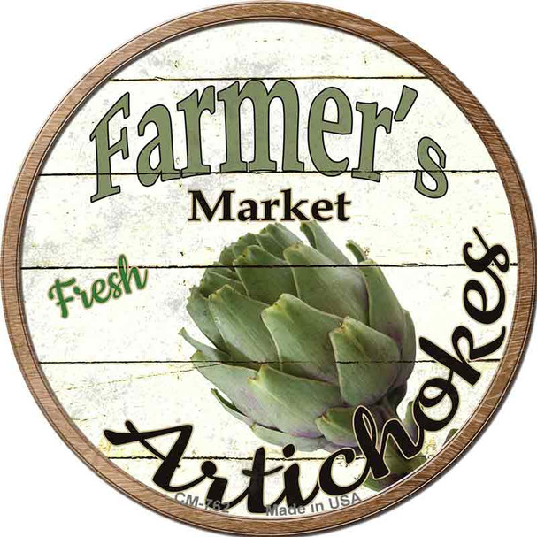 Farmers Market Artichokes Novelty Circle Coaster Set of 4