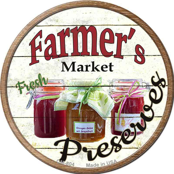Farmers Market Preserves Novelty Circle Coaster Set of 4