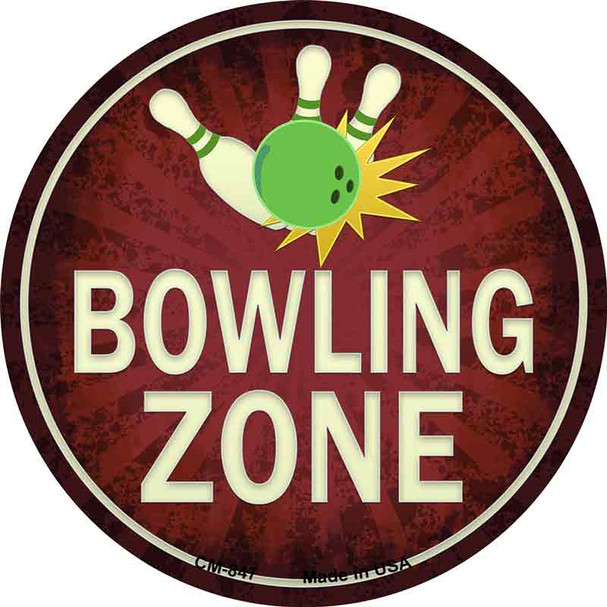 Bowling Zone Novelty Circle Coaster Set of 4