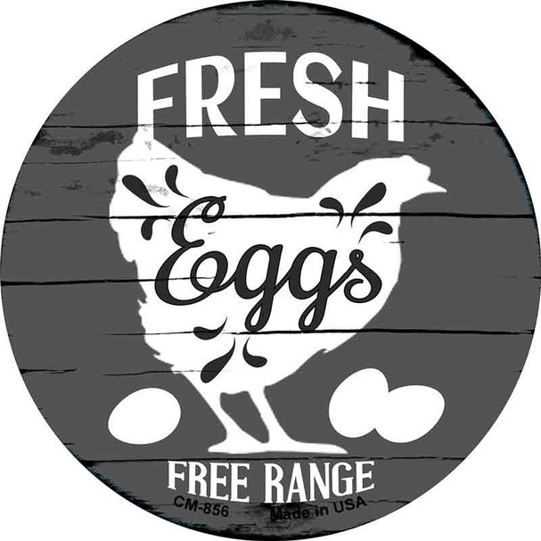 Fresh Eggs Free Range Novelty Circle Coaster Set of 4