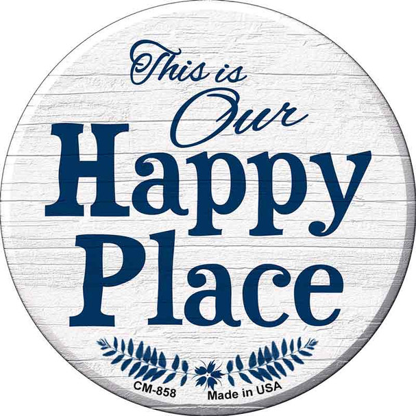 Our Happy Place Novelty Circle Coaster Set of 4