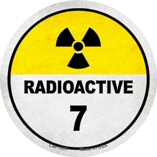 Radioactive 7 Novelty Circle Coaster Set of 4