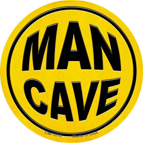 Man Cave Novelty Circle Coaster Set of 4