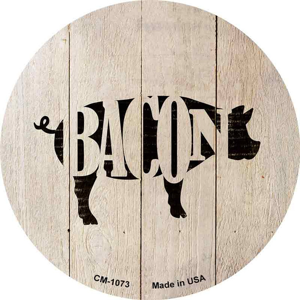 Pigs Make Bacon Novelty Circle Coaster Set of 4