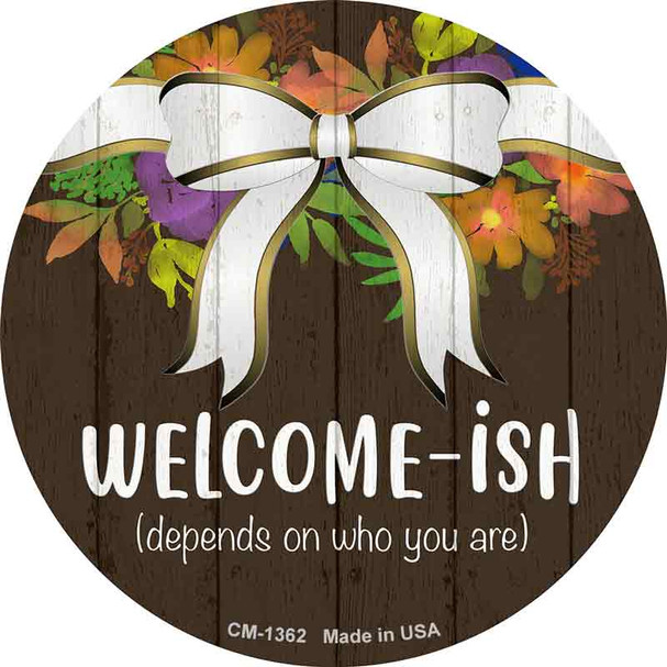 Welcomeish Novelty Circle Coaster Set of 4