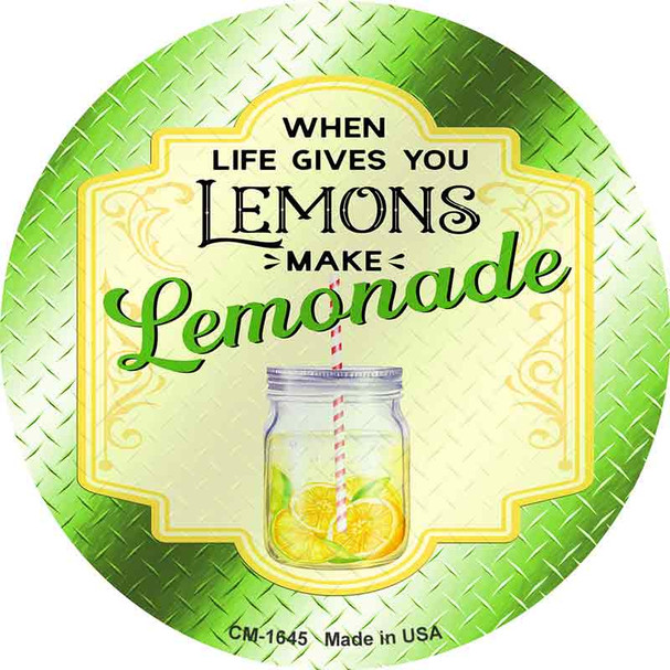Make Lemonade Green Novelty Circle Coaster Set of 4