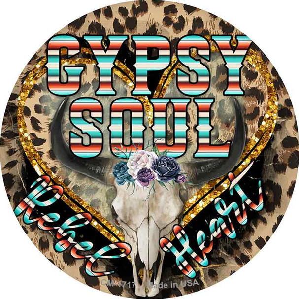 Gypsy Soul Rebel Heart Novelty Circle Coaster Set of 4