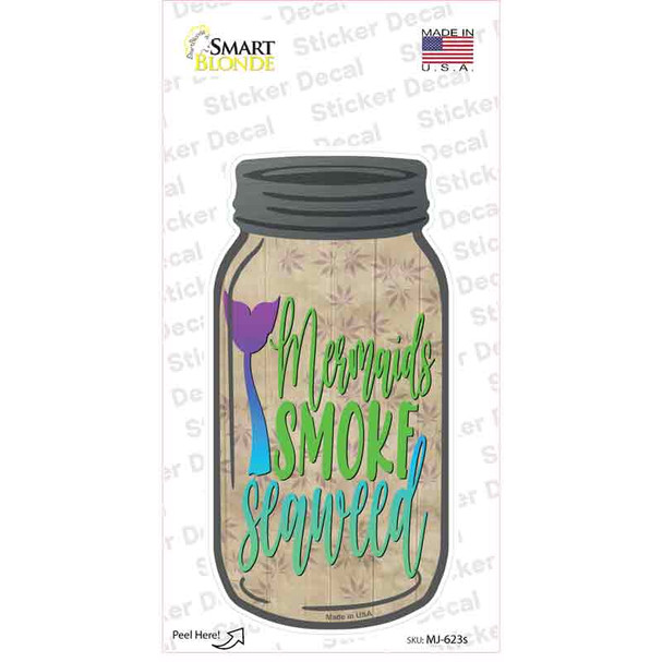 Mermaids Smoke Seaweed Novelty Mason Jar Sticker Decal