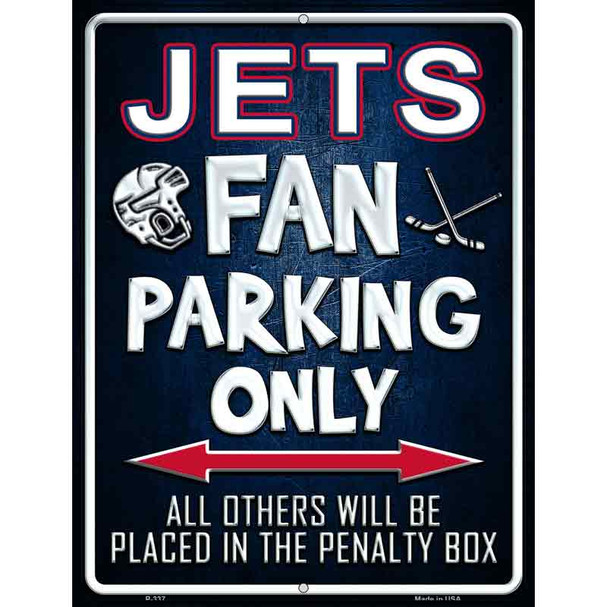 Jets Metal Novelty Parking Sign P-337