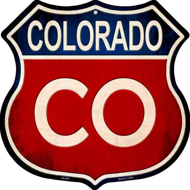 Colorado Metal Novelty Highway Shield Sign