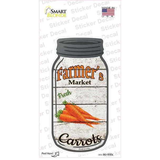 Carrots Farmers Market Novelty Mason Jar Sticker Decal
