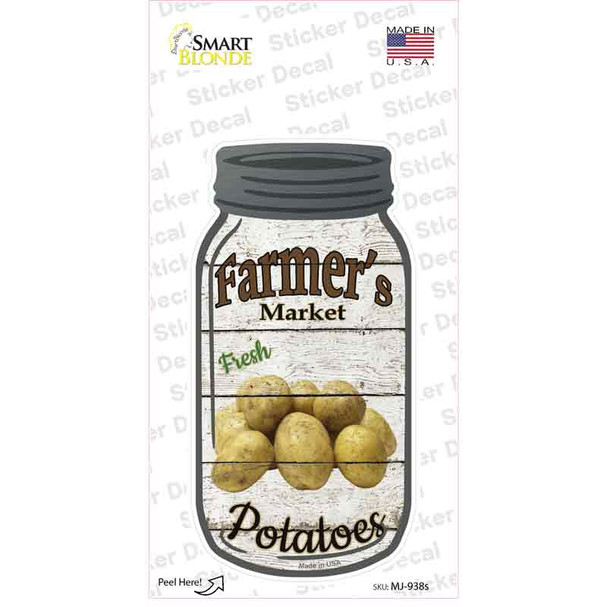 Potatoes Farmers Market Novelty Mason Jar Sticker Decal