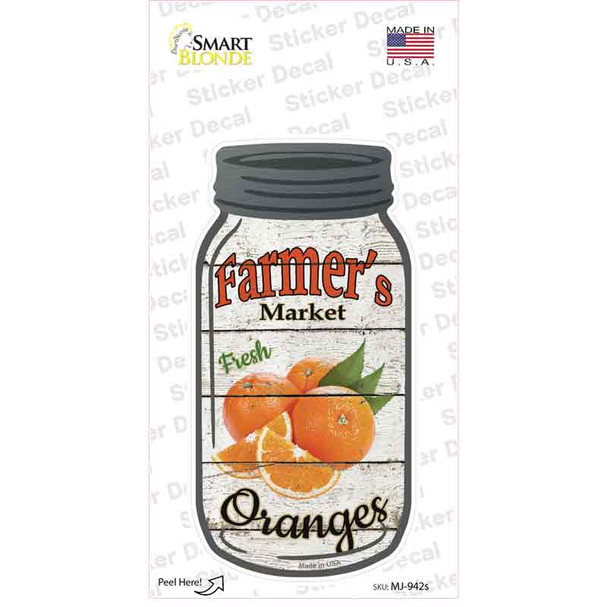 Oranges Farmers Market Novelty Mason Jar Sticker Decal