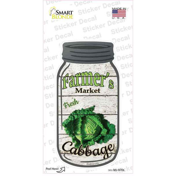 Cabbage Farmers Market Novelty Mason Jar Sticker Decal