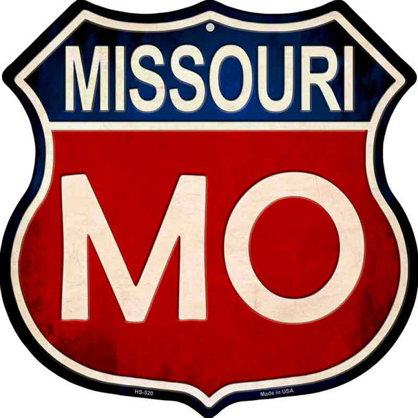 Missouri Metal Novelty Highway Shield Sign