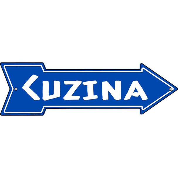 Cuzina Blue Novelty Metal Arrow Sign