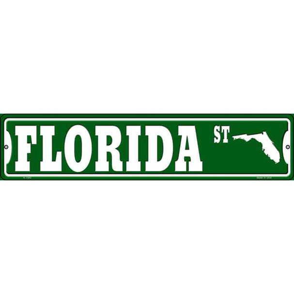 Florida St Silhouette Novelty Metal Street Sign