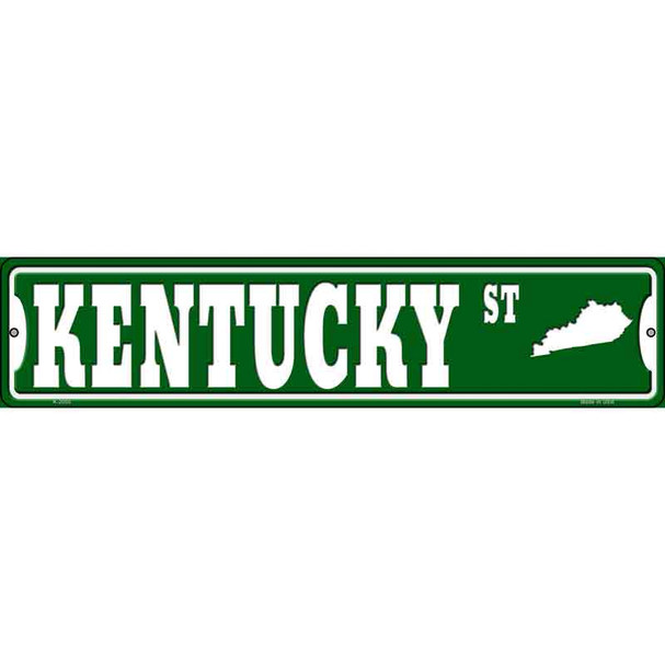 Kentucky St Silhouette Novelty Metal Street Sign