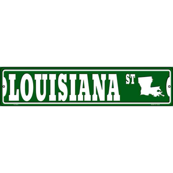 Louisiana St Silhouette Novelty Metal Street Sign