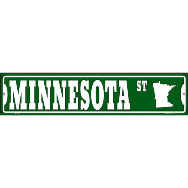 Minnesota St Silhouette Novelty Metal Street Sign