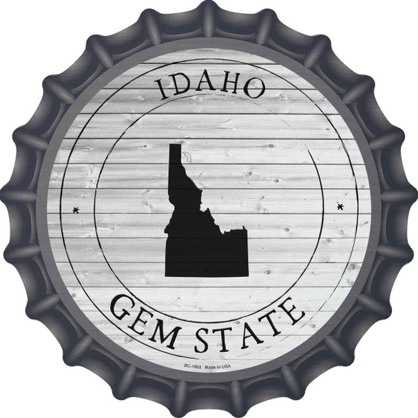 Idaho Gem State Novelty Metal Bottle Cap Sign BC-1802