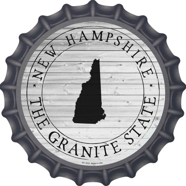 New Hampshire Granite State Novelty Metal Bottle Cap Sign BC-1819