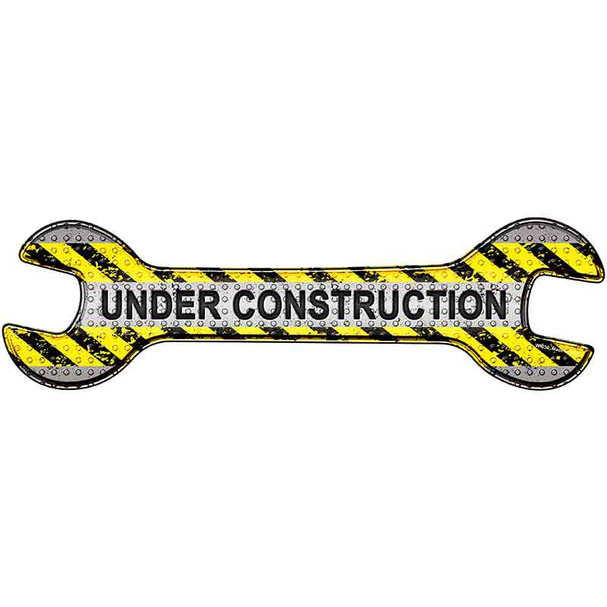 Under Construction Novelty Metal Wrench Sign