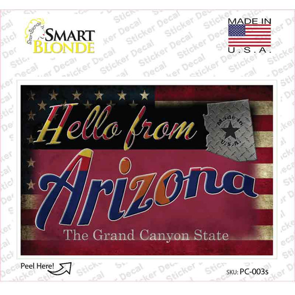 Hello From Arizona Novelty Postcard Sticker Decals