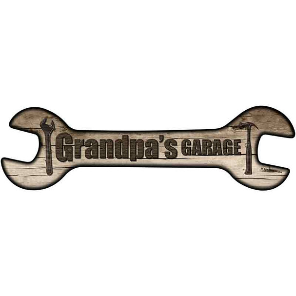 Grandpas Garage Novelty Metal Wrench Sign
