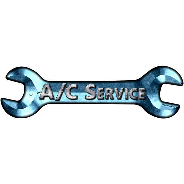 A/C Service Novelty Metal Wrench Sign